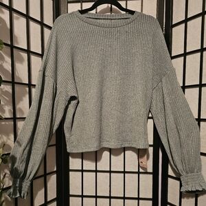 Women's‎ Dusty Green Lantern Long Sleeve Size Large